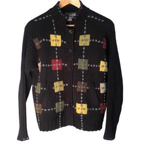 VTG Lisa Nichols Grannycore 100% Cotton Patchwork Cardigan